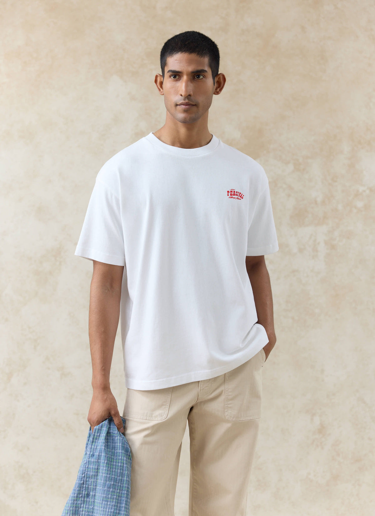 Men's Oversized T-Shirt: Gordon - Organic Cotton - White | Percival