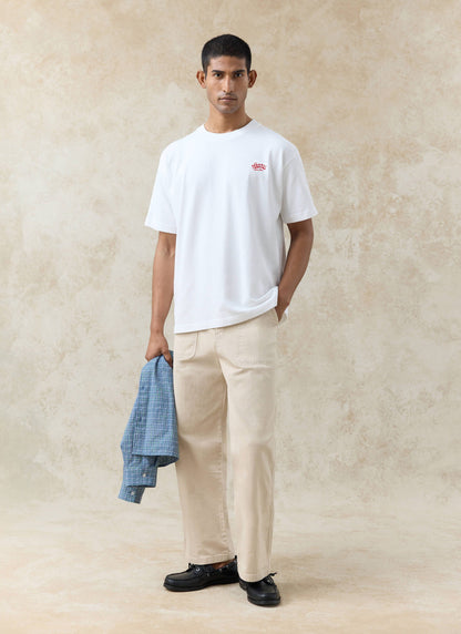 Men's Oversized T-Shirt: Gordon - Organic Cotton - White | Percival