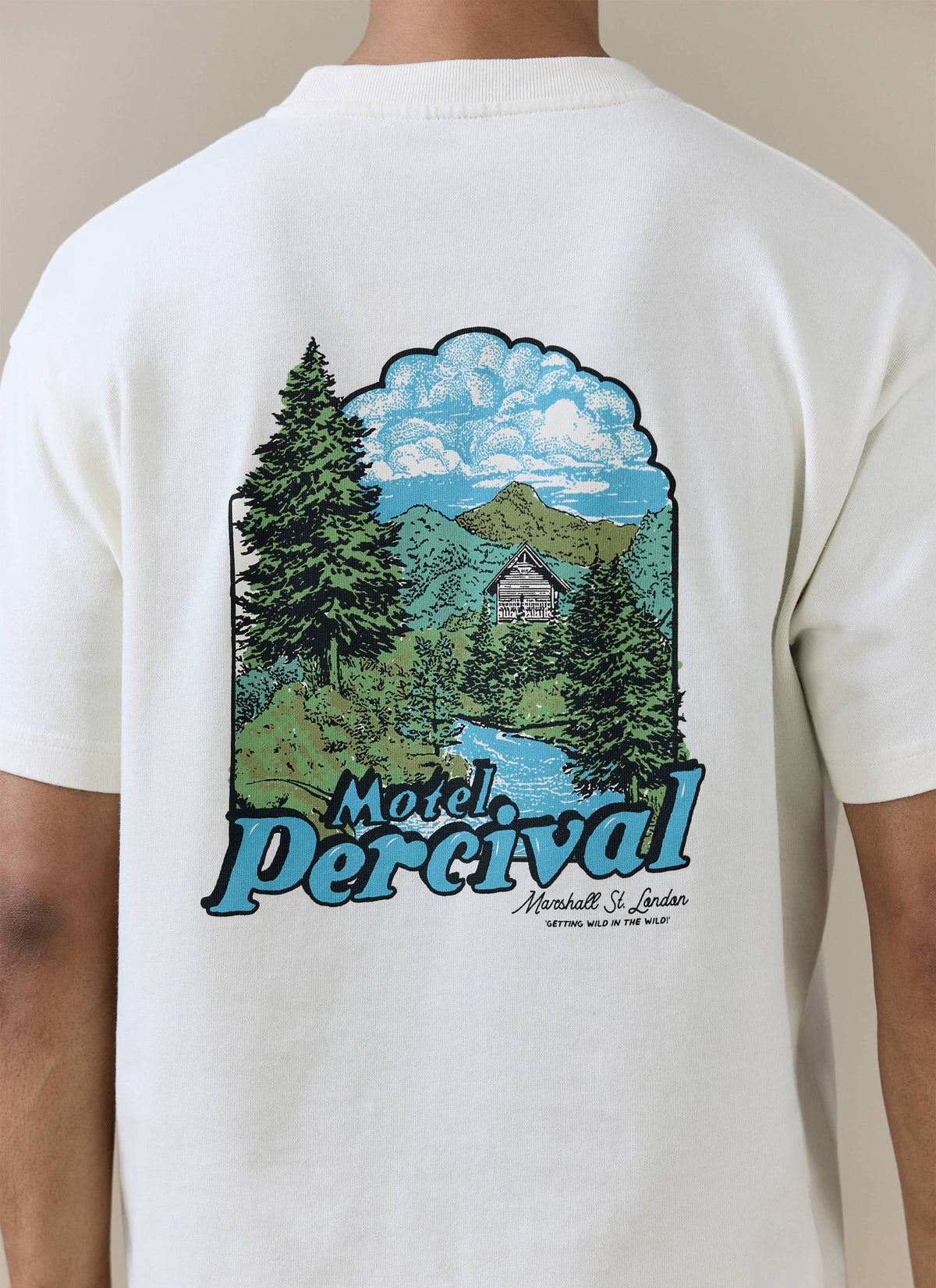 Men's Cream Oversized T Shirt - Arnold - Organic Cotton | Percival