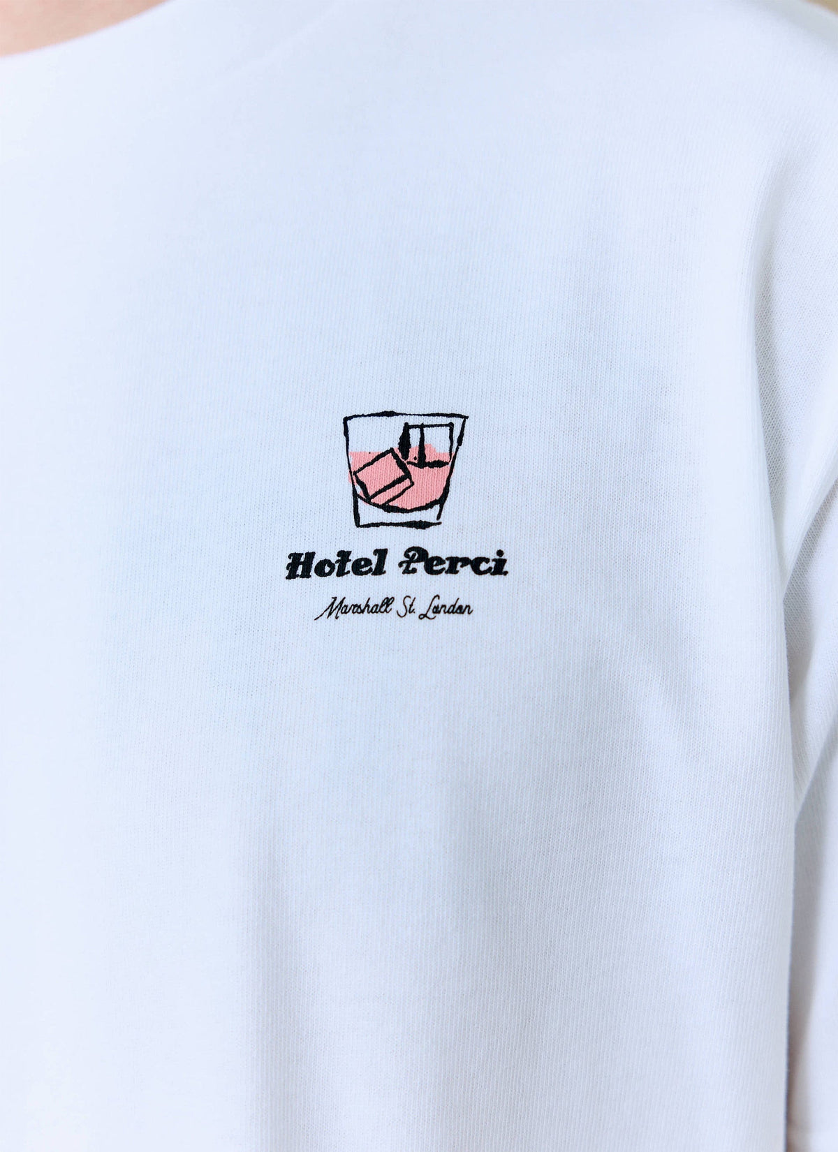 Men's T Shirt - Hotel Bistro Oversized - Organic Cotton - White | Percival