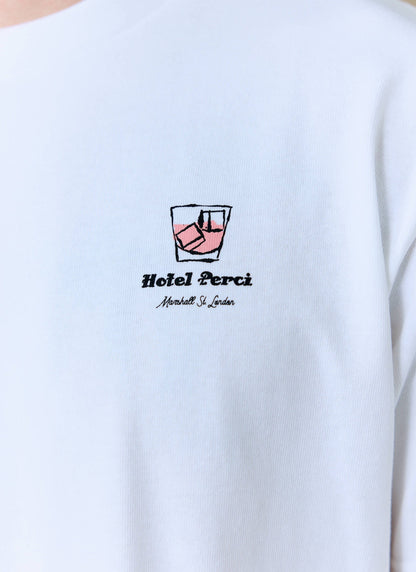 Men's T Shirt - Hotel Bistro Oversized - Organic Cotton - White | Percival
