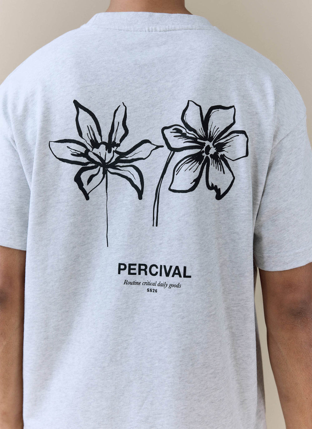 Men's Oversized T Shirt: Melvin - Cotton - Grey | Percival