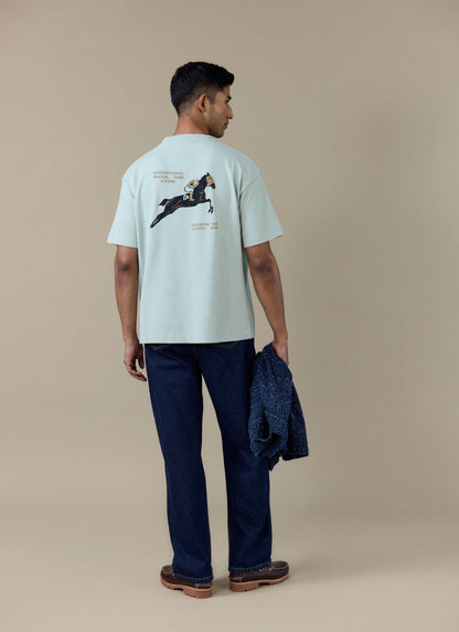 Men's Oversized T Shirt - Fair & Show - Cotton - Sage | Percival