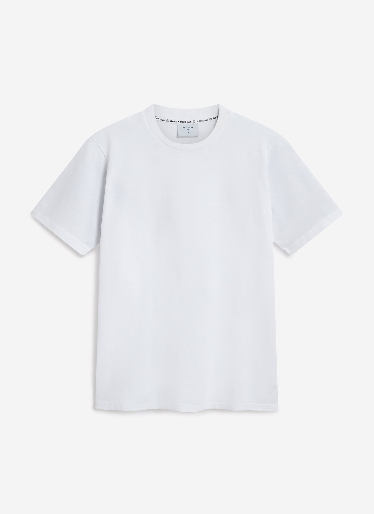 Men's Cropped Plain T Shirt - Heavyweight Cotton - White | Percival