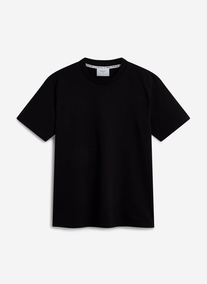 Men's Cropped Plain T Shirt - Heavyweight Cotton - Black | Percival