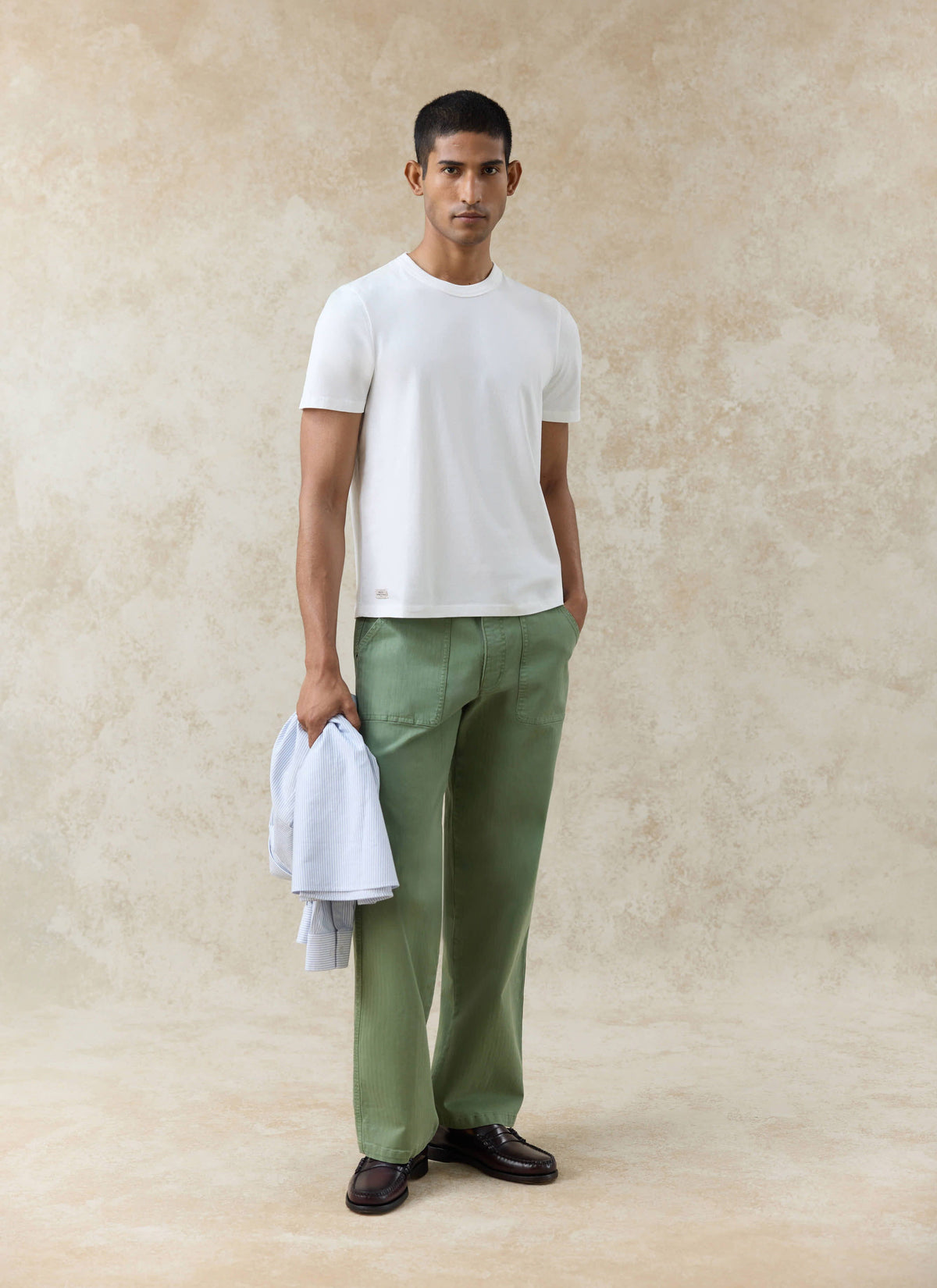 Men's Slim Fit T-Shirt - Austin - Cotton - White | Percival