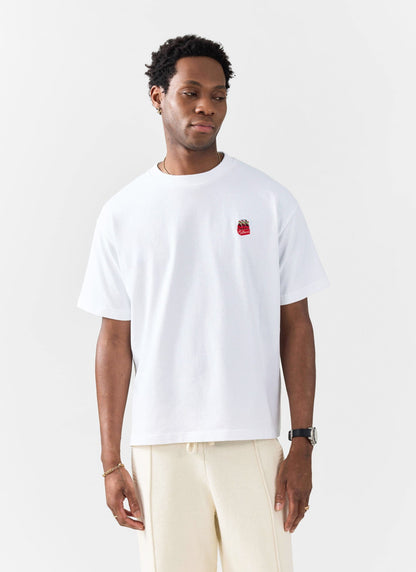Soda Bottles Oversized Embroidered T Shirt - Organic Cotton - White | Percival
