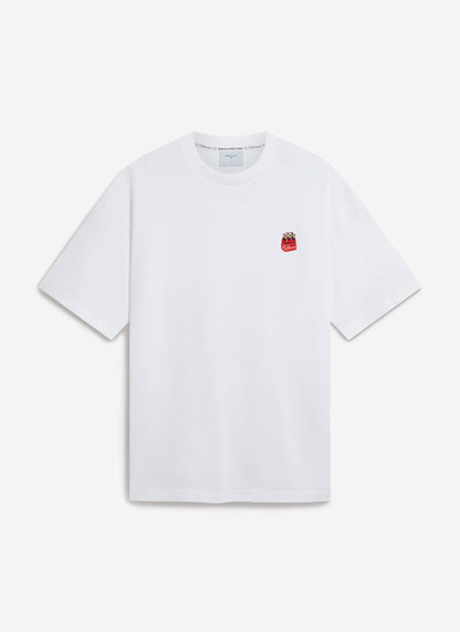 Soda Bottles Oversized Embroidered T Shirt - Organic Cotton - White | Percival