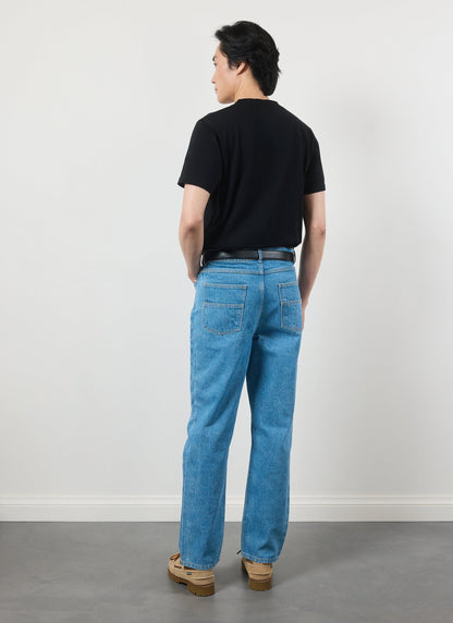 Men's Embroidered T Shirt: Negroni - Heavyweight Cotton - Black | Percival