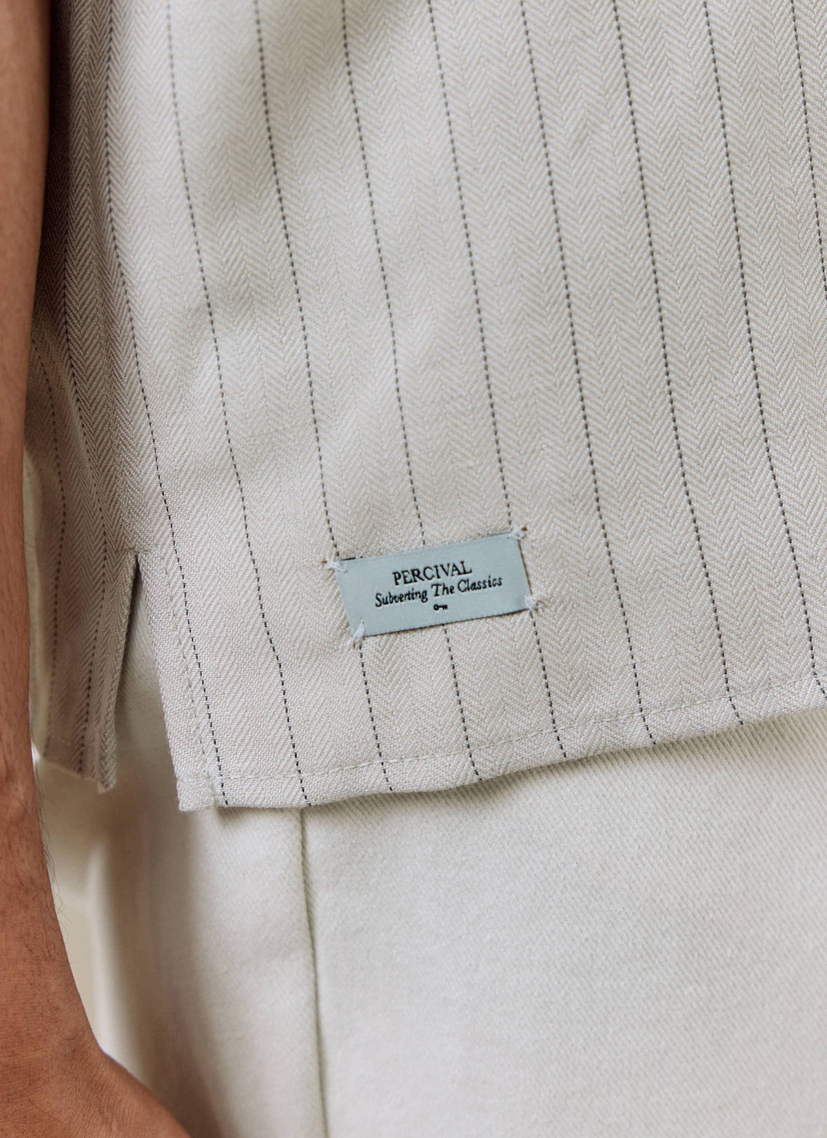 Men's Boxy Short Sleeve Shirt - Linen Blend - Cream | Percival