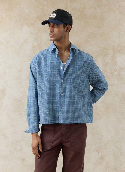 Men's Hinsley Checked Boxy Shirt - 100% Cotton | Percival