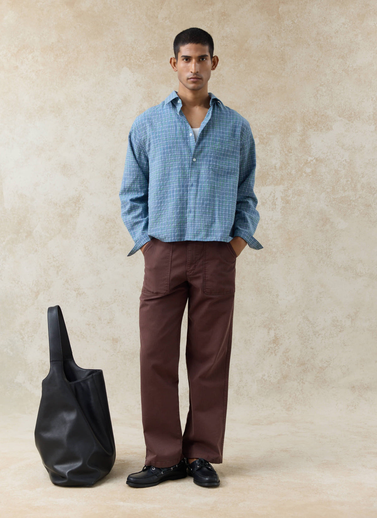 Men's Hinsley Checked Boxy Shirt - 100% Cotton | Percival