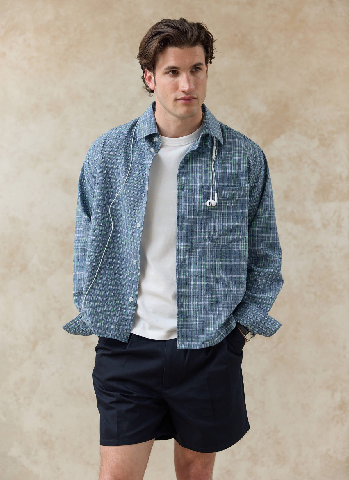 Men's Hinsley Checked Boxy Shirt - 100% Cotton | Percival