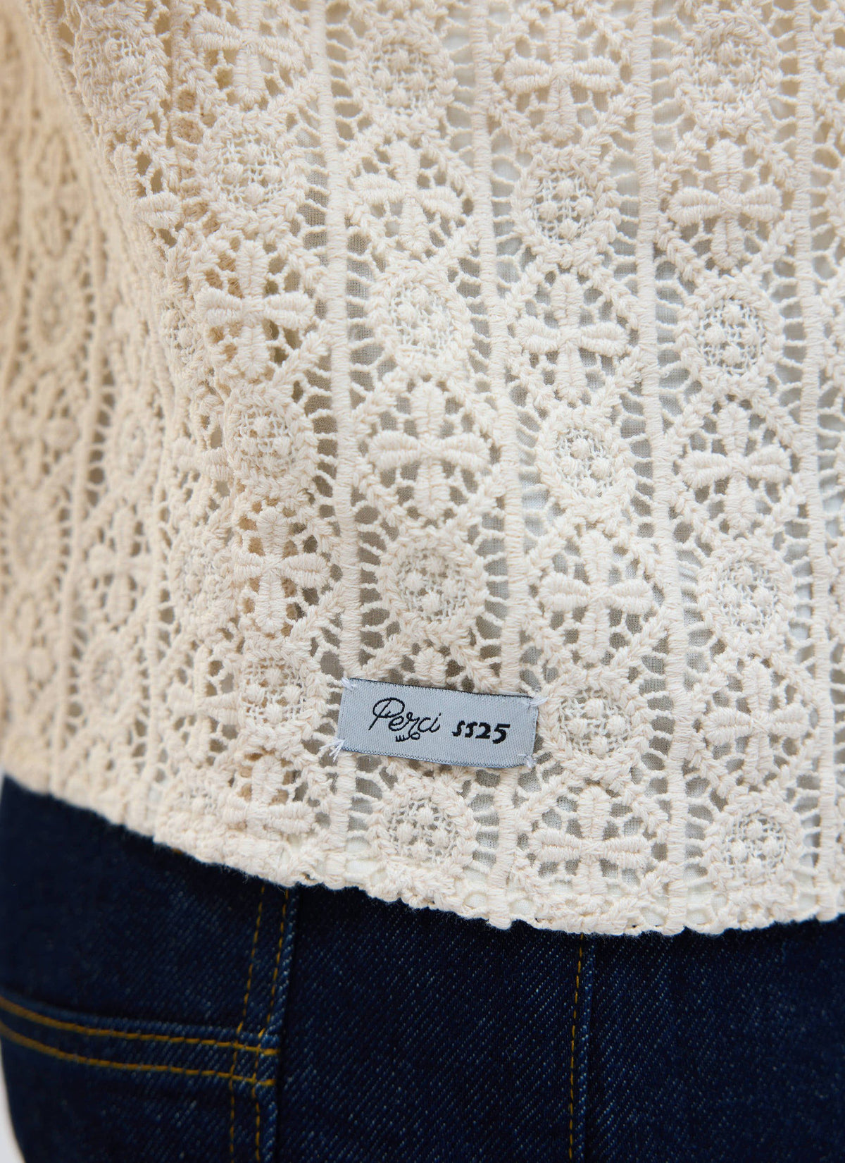 Men's Crochet Cuban Shirt: Elio - Ecru Cream | Percival