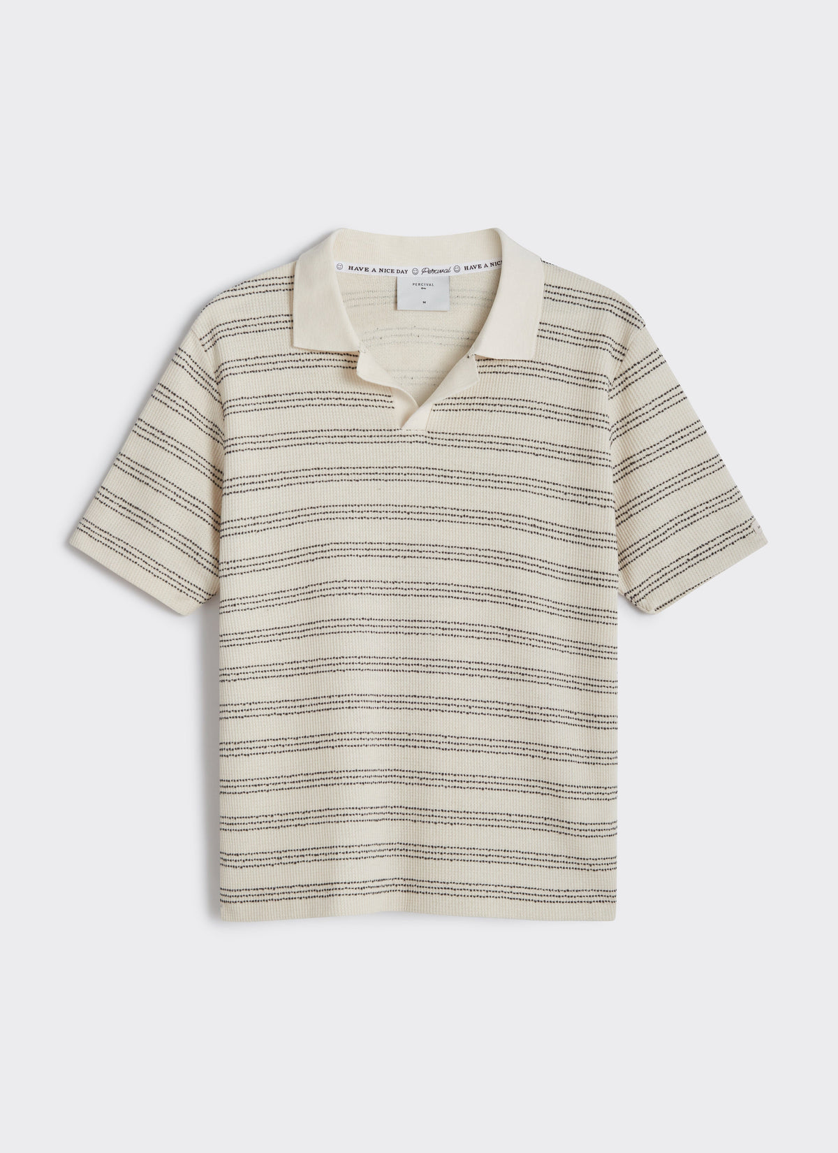 Men's Knitted Polo Shirt - Laurent - Cotton - Black | Percival