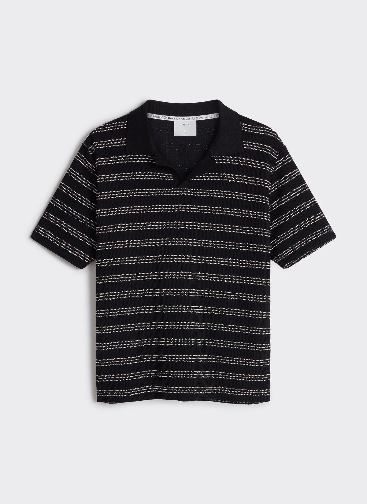 Men's Laurent Boxy Polo - Organic Cotton Blend - Black | Percival
