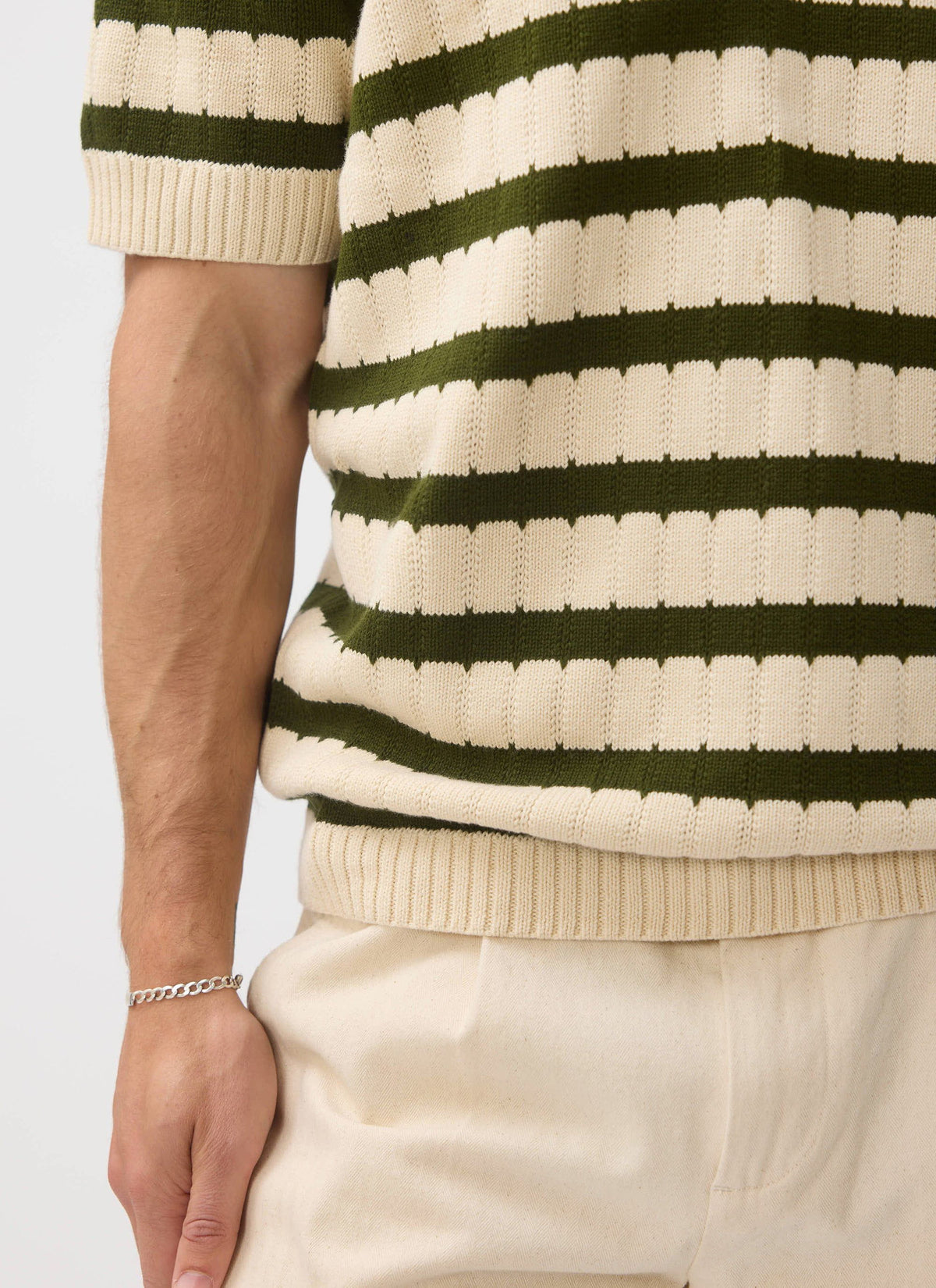 Stine Knitted Polo - Cotton - Cream | Percival