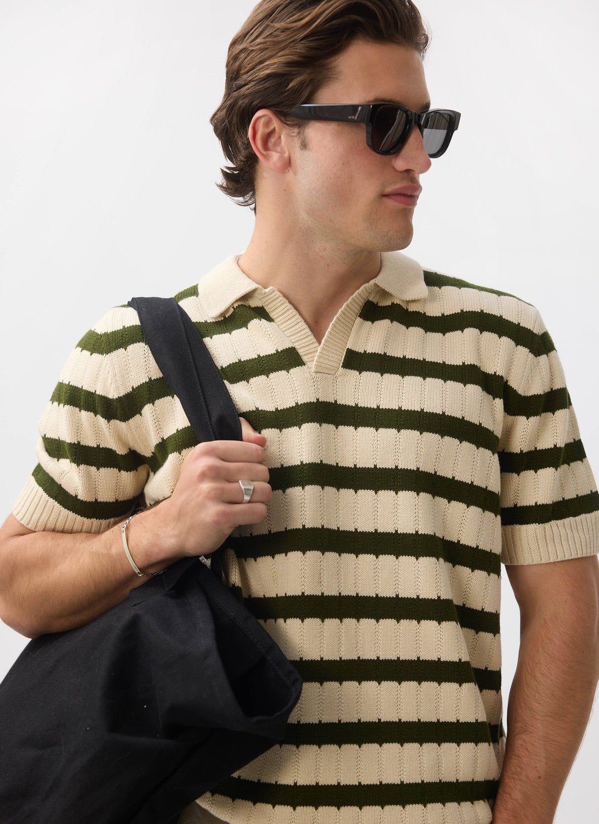 Stine Knitted Polo - Cotton - Cream | Percival