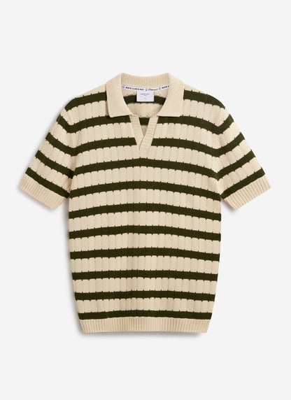 Stine Knitted Polo - Cotton - Cream | Percival