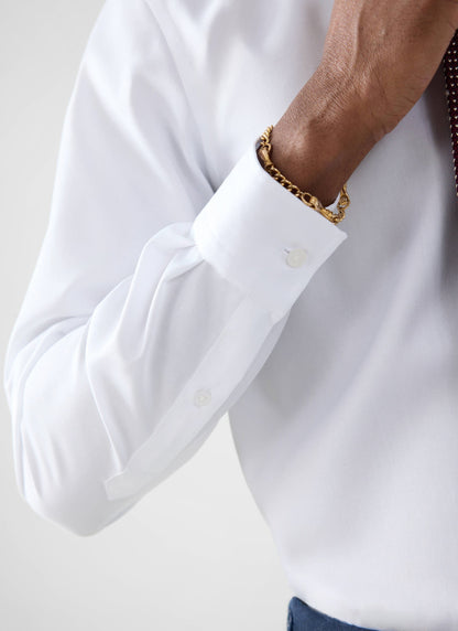Formal Classic Shirt - Cotton Poplin - White | Percival
