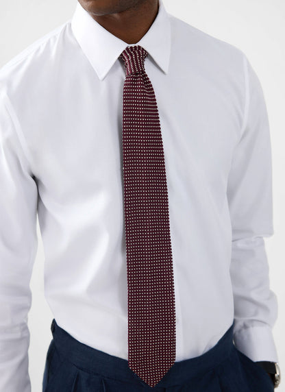 Formal Classic Shirt - Cotton Poplin - White | Percival