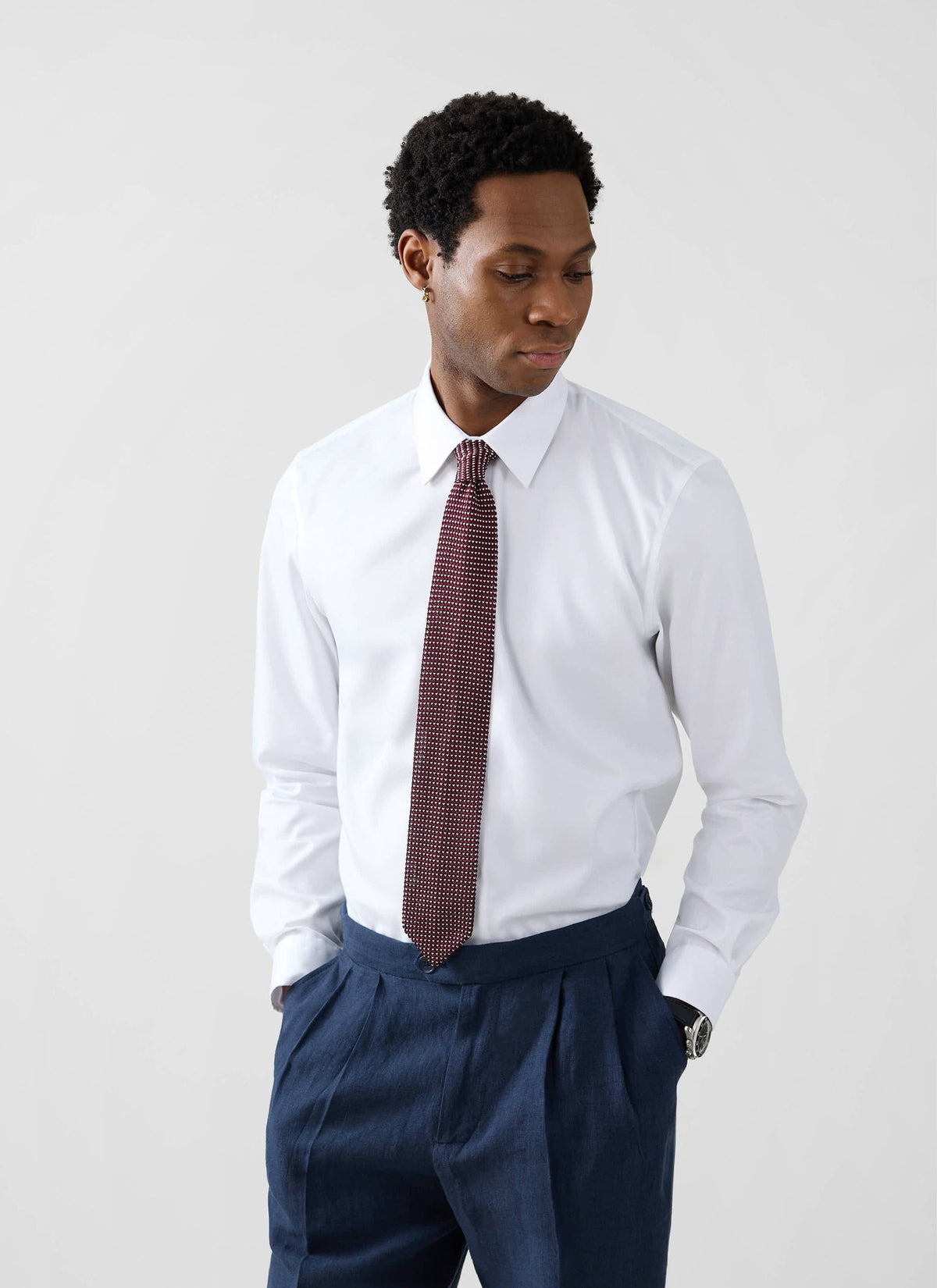 Formal Classic Shirt - Cotton Poplin - White | Percival