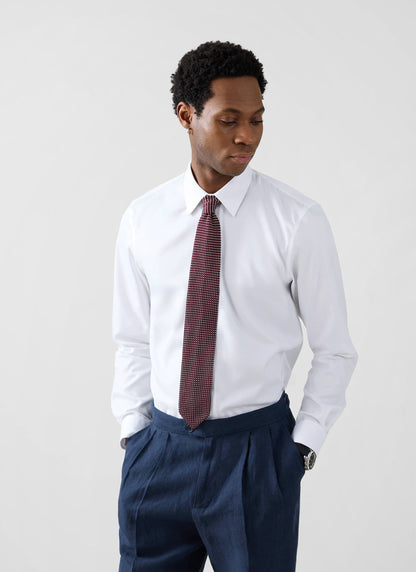 Formal Classic Shirt - Cotton Poplin - White | Percival