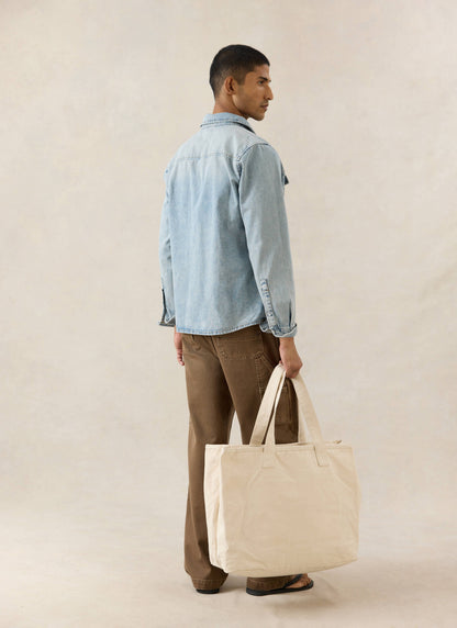 Men's Denim Western Shirt - Cotton - Stone Wash | Percival
