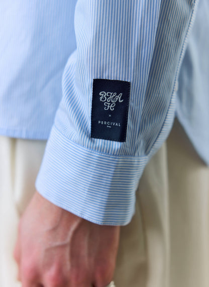 Men's Striped Pearce Long Sleeve Shirt x BHAFC - Blue | Percival