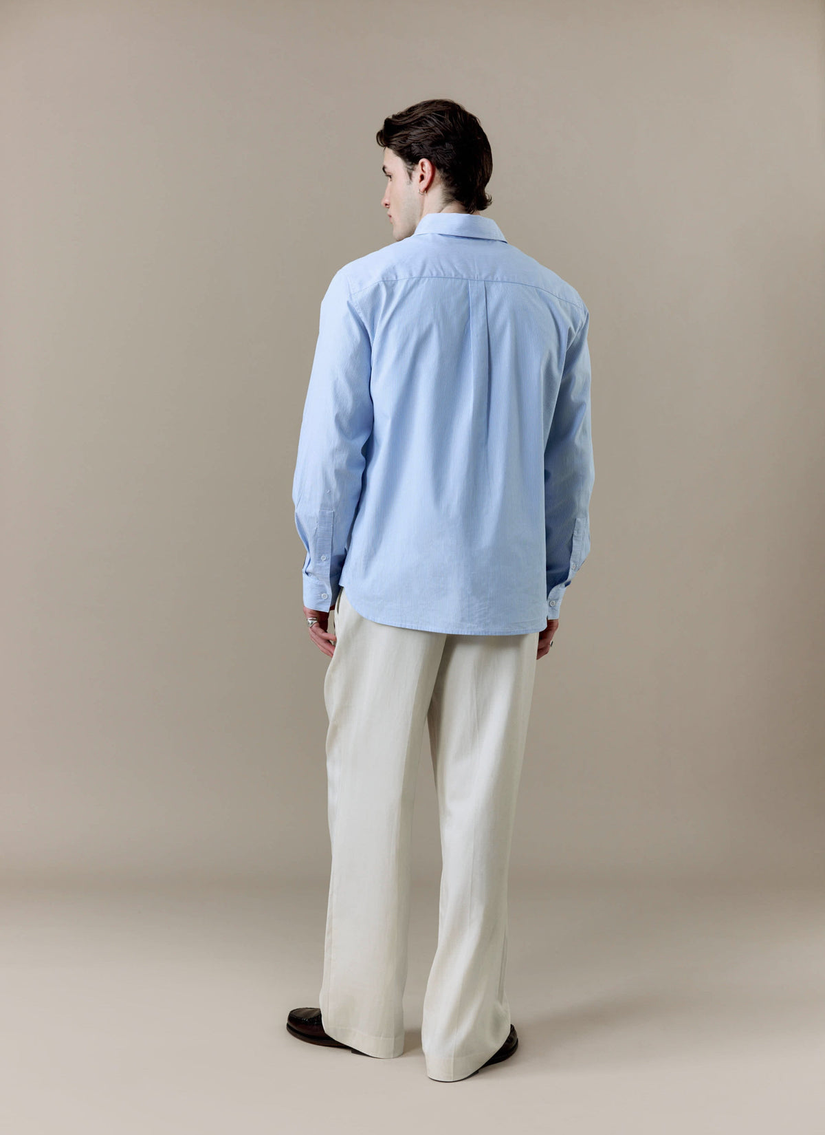 Men's Striped Pearce Long Sleeve Shirt x BHAFC - Blue | Percival