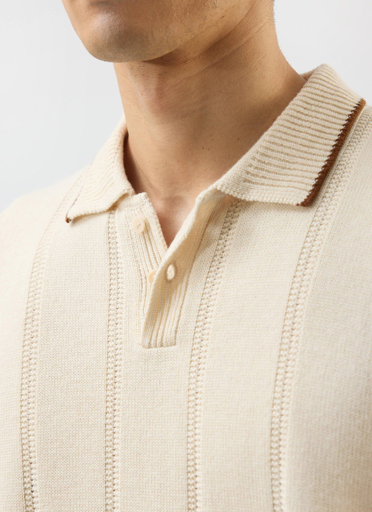 Men's Wool Polo Shirt x Warren - Ecru Cream | Percival
