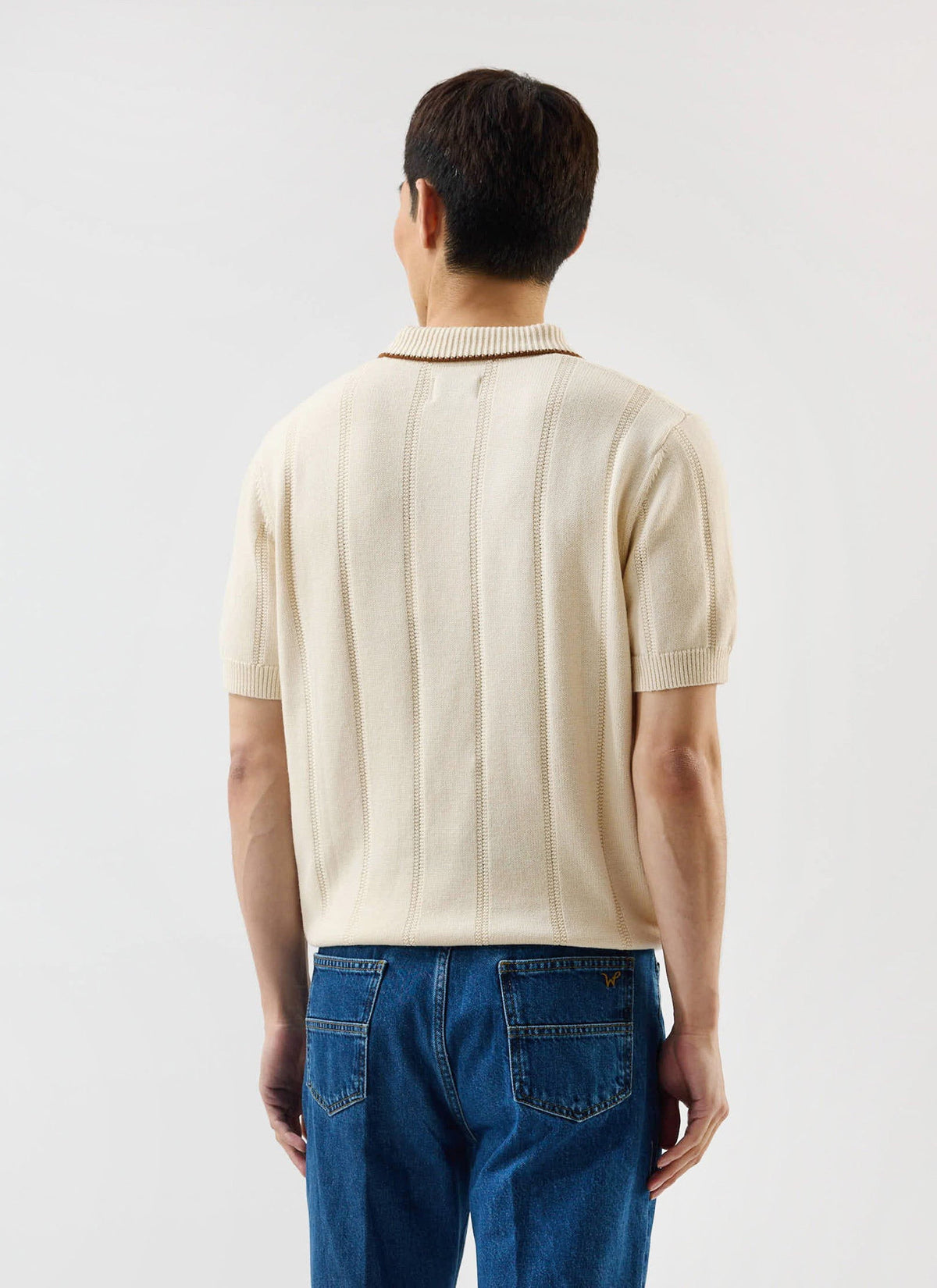 Men's Wool Polo Shirt x Warren - Ecru Cream | Percival
