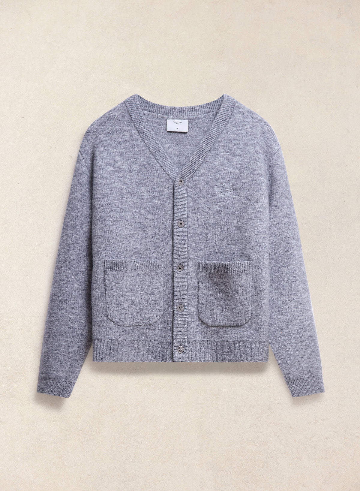 White Glove Boxy Cardigan - Grey Mohair | Percival