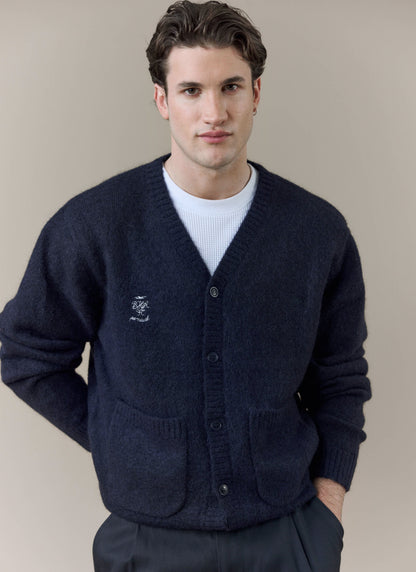 Men's Cardigan - White Glove x Brighton & Hove Albion F.C. - Navy | Percival