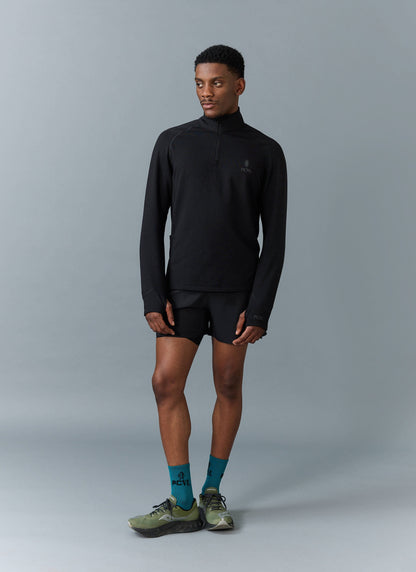 Men's PCVL Base Layer Quarter Zip Jacket - Black | Percival