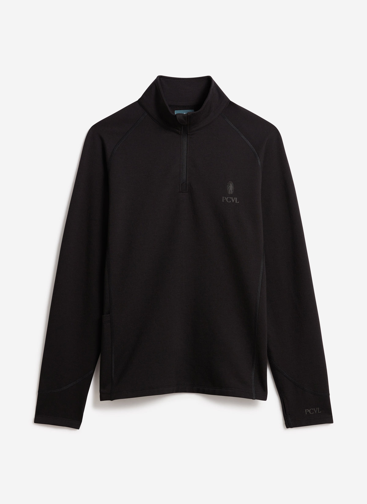 Men's PCVL Base Layer Quarter Zip Jacket - Black | Percival