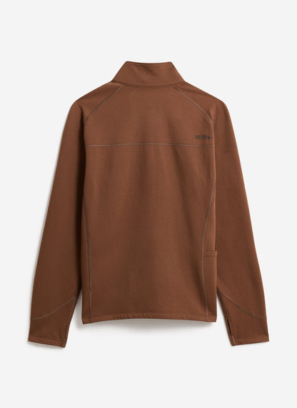 Men's Base Layer Quarter Zip Jacket - Rust | Percival