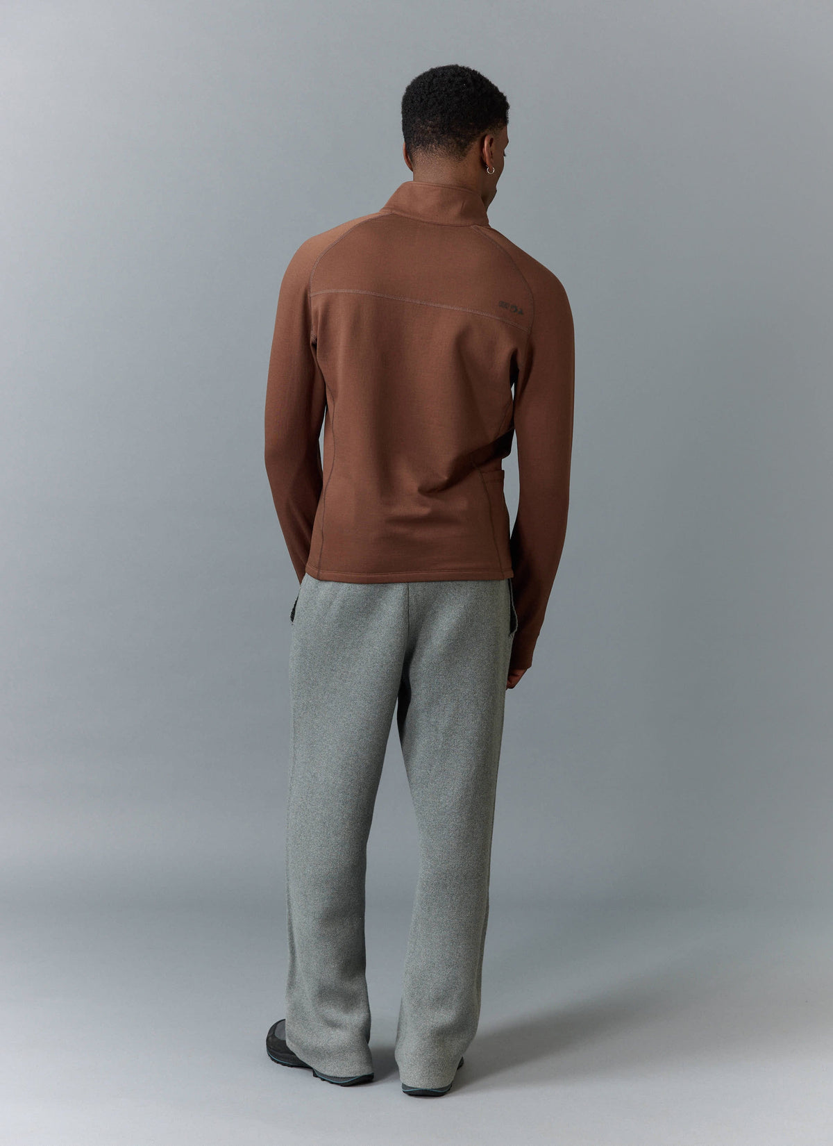 Men's Base Layer Quarter Zip Jacket - Rust | Percival