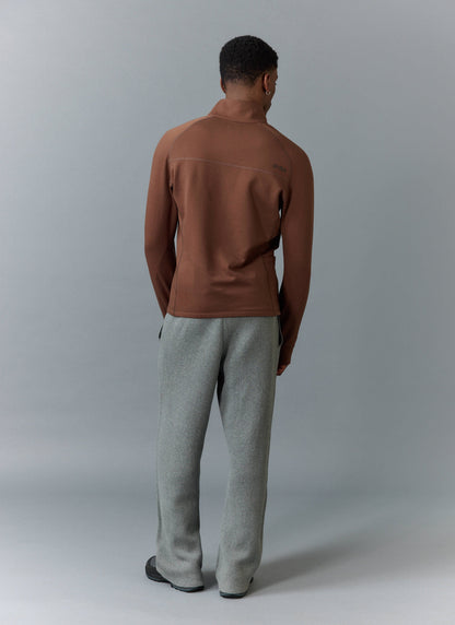 Men's Base Layer Quarter Zip Jacket - Rust | Percival