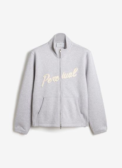 Men's Curtis Funnel Neck Zip Jumper - Cotton - Grey | Percival