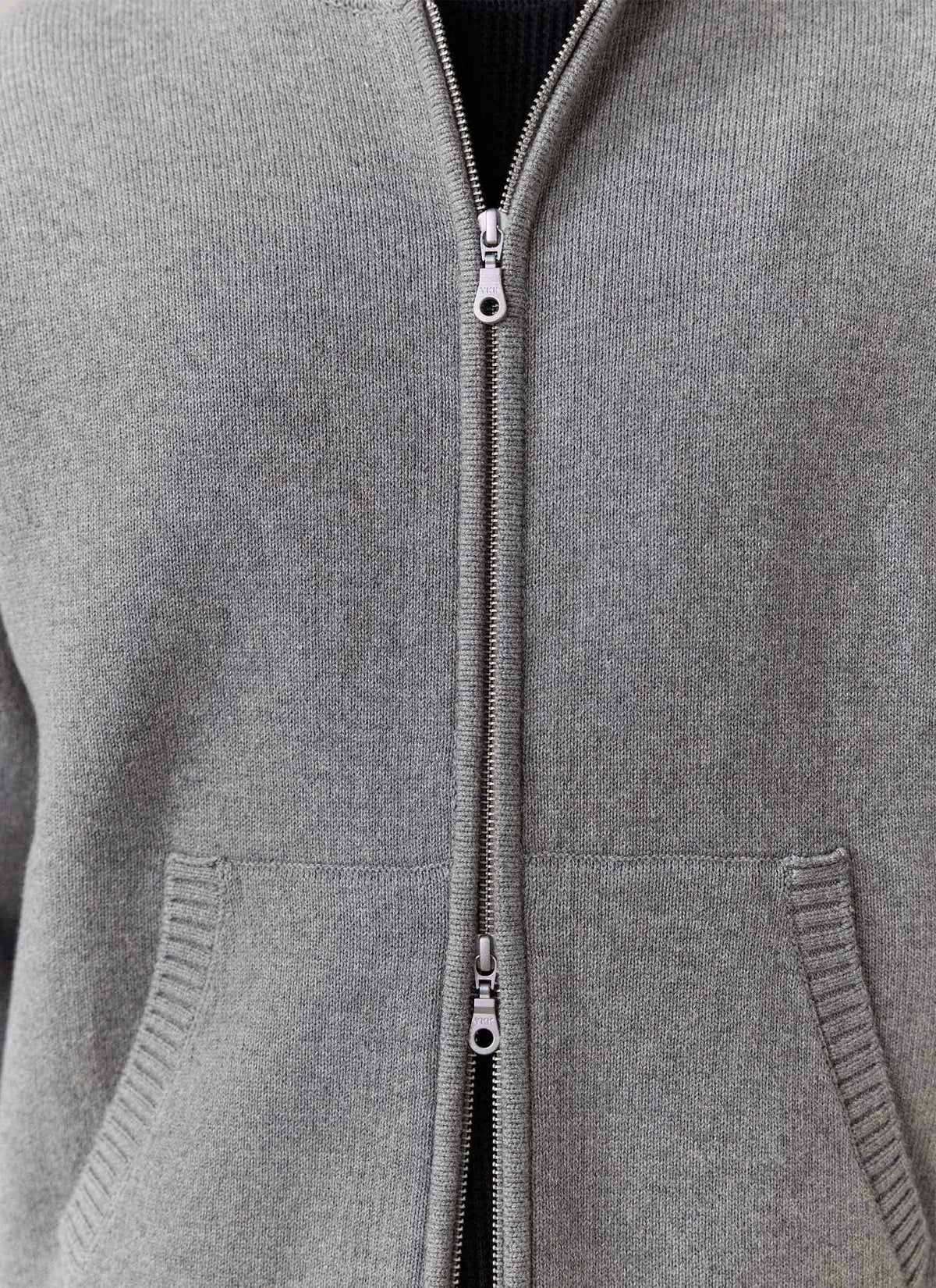 Men's Chronicle Knitted Hoodie - 100% Cotton - Grey | Percival