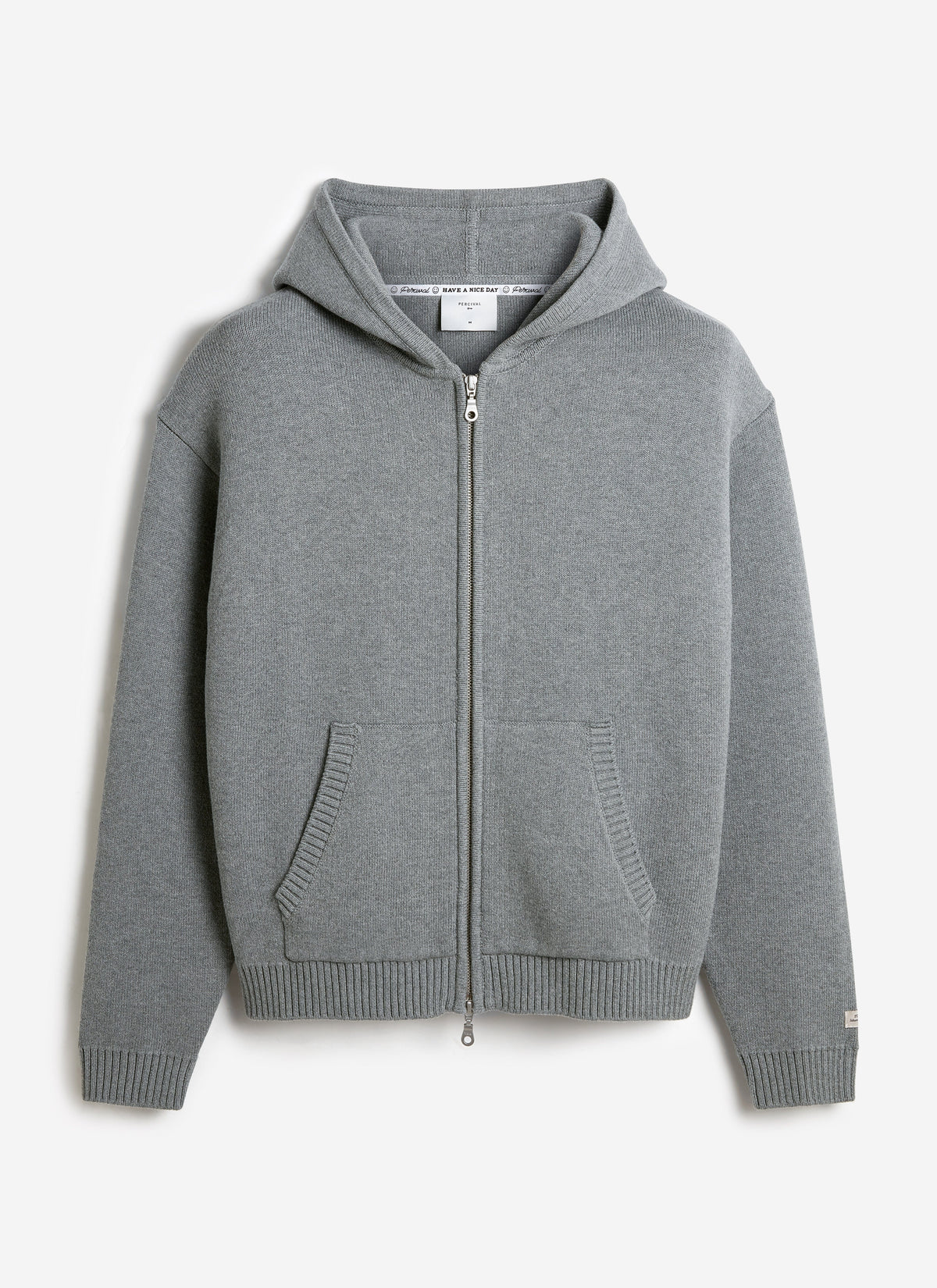 Men's Chronicle Knitted Hoodie - 100% Cotton - Grey | Percival