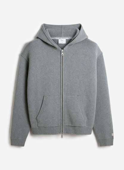 Men's Chronicle Knitted Hoodie - 100% Cotton - Grey | Percival