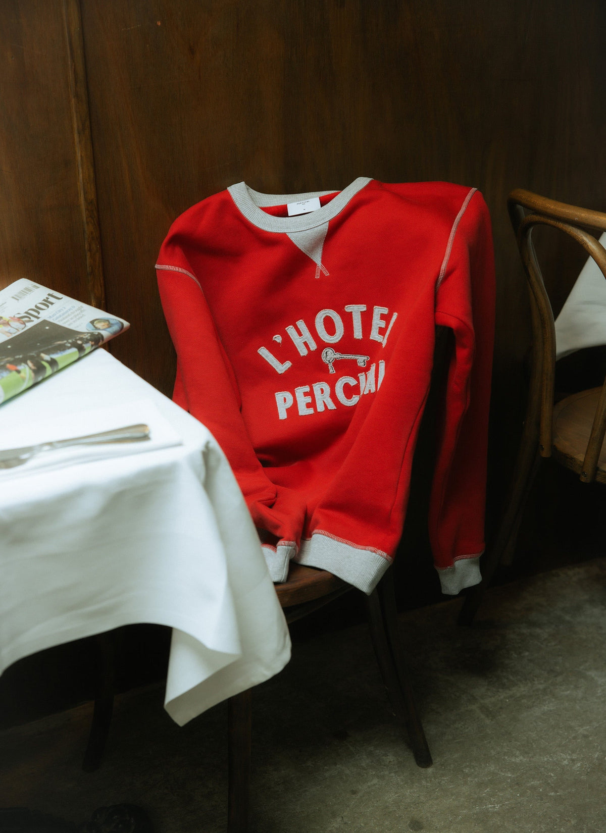 Men's Sweatshirt - Ronald - Organic Cotton - Red | Percival