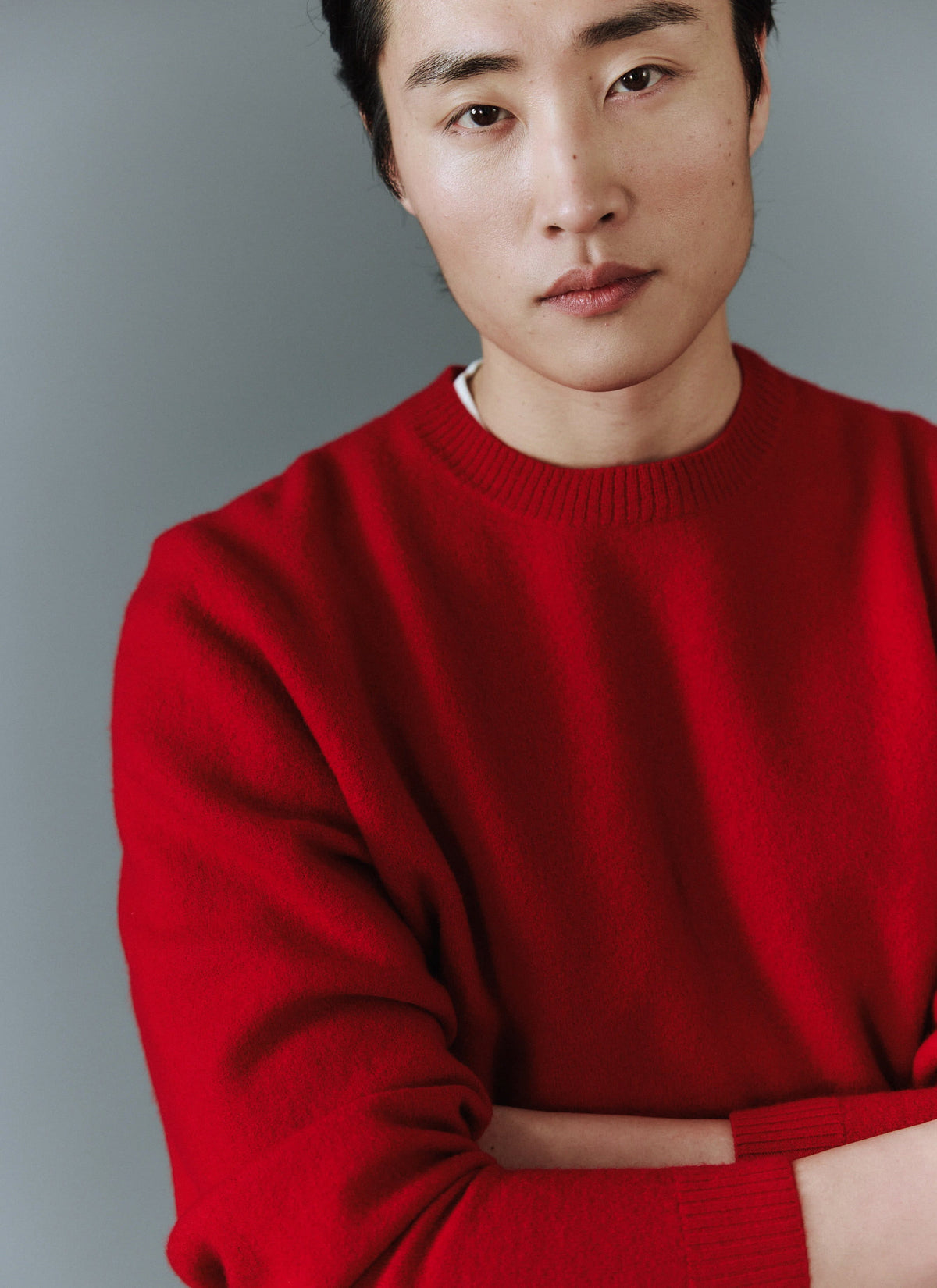 Felted Relaxed Jumper - Wool - Red | Percival