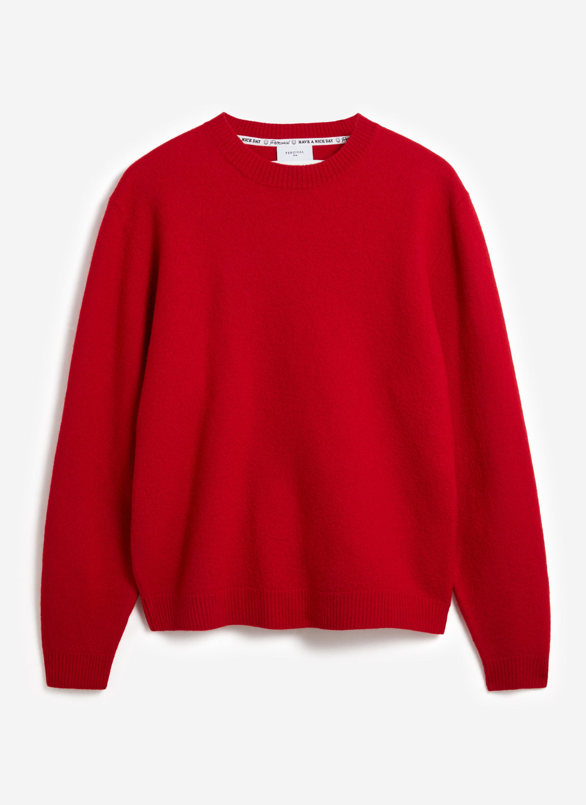 Felted Relaxed Jumper - Wool - Red | Percival