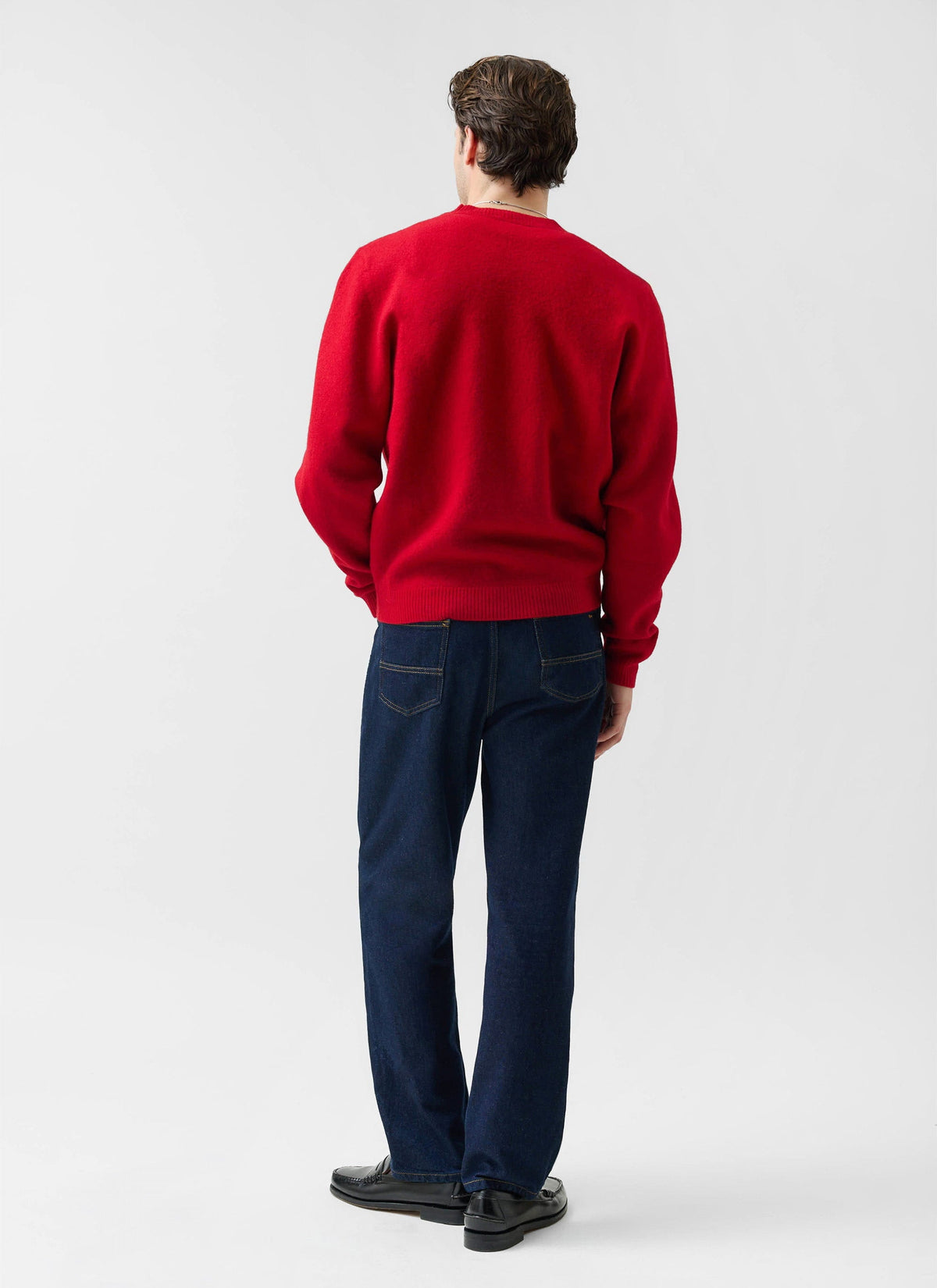 Felted Relaxed Jumper - Wool - Red | Percival