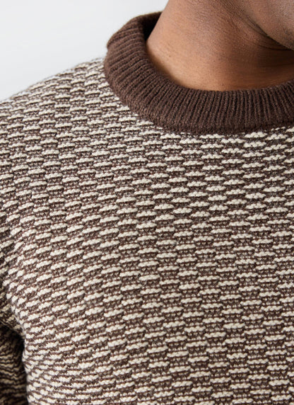 Charlestown Knitted Jumper - Chocolate Beige | Percival