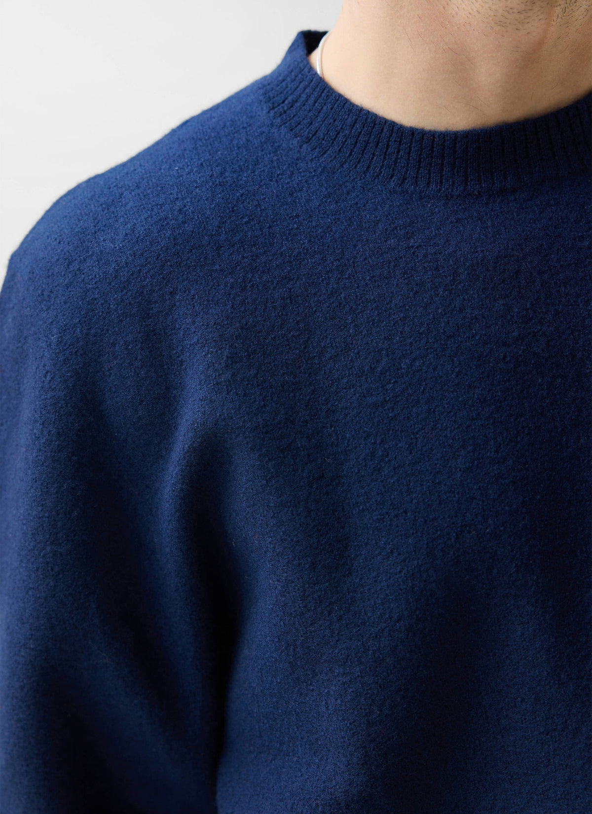 Felted Relaxed Jumper - Wool - Navy | Percival