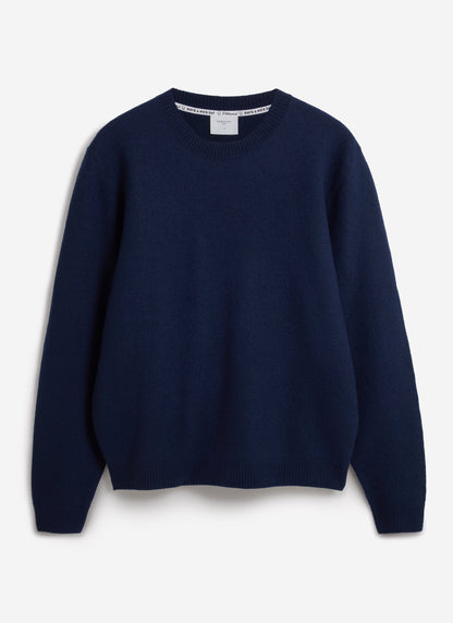 Felted Relaxed Jumper - Wool - Navy | Percival